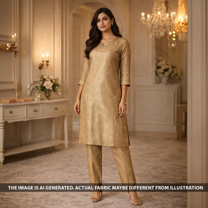 Zari Sequins Work Tissue Fabric - F6052