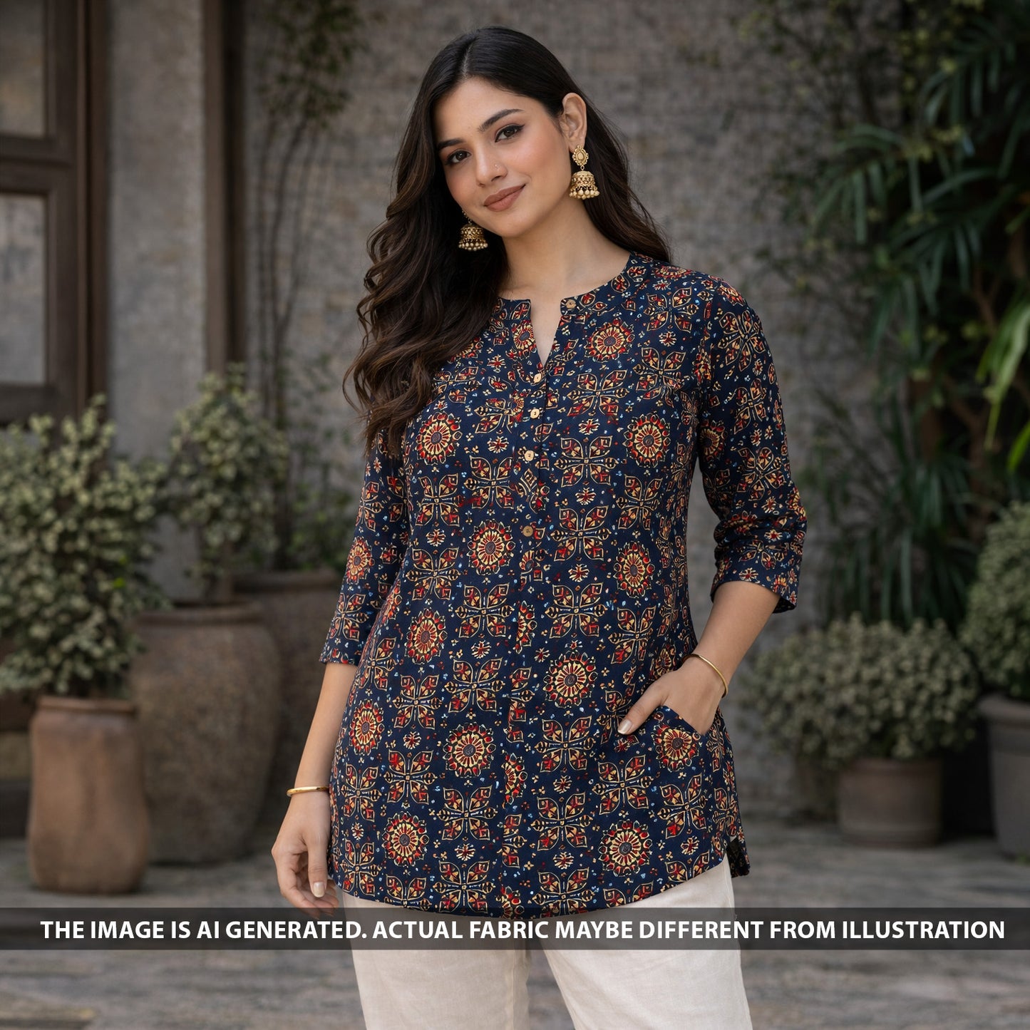 Printed Pintex Cotton Fabric - F6075