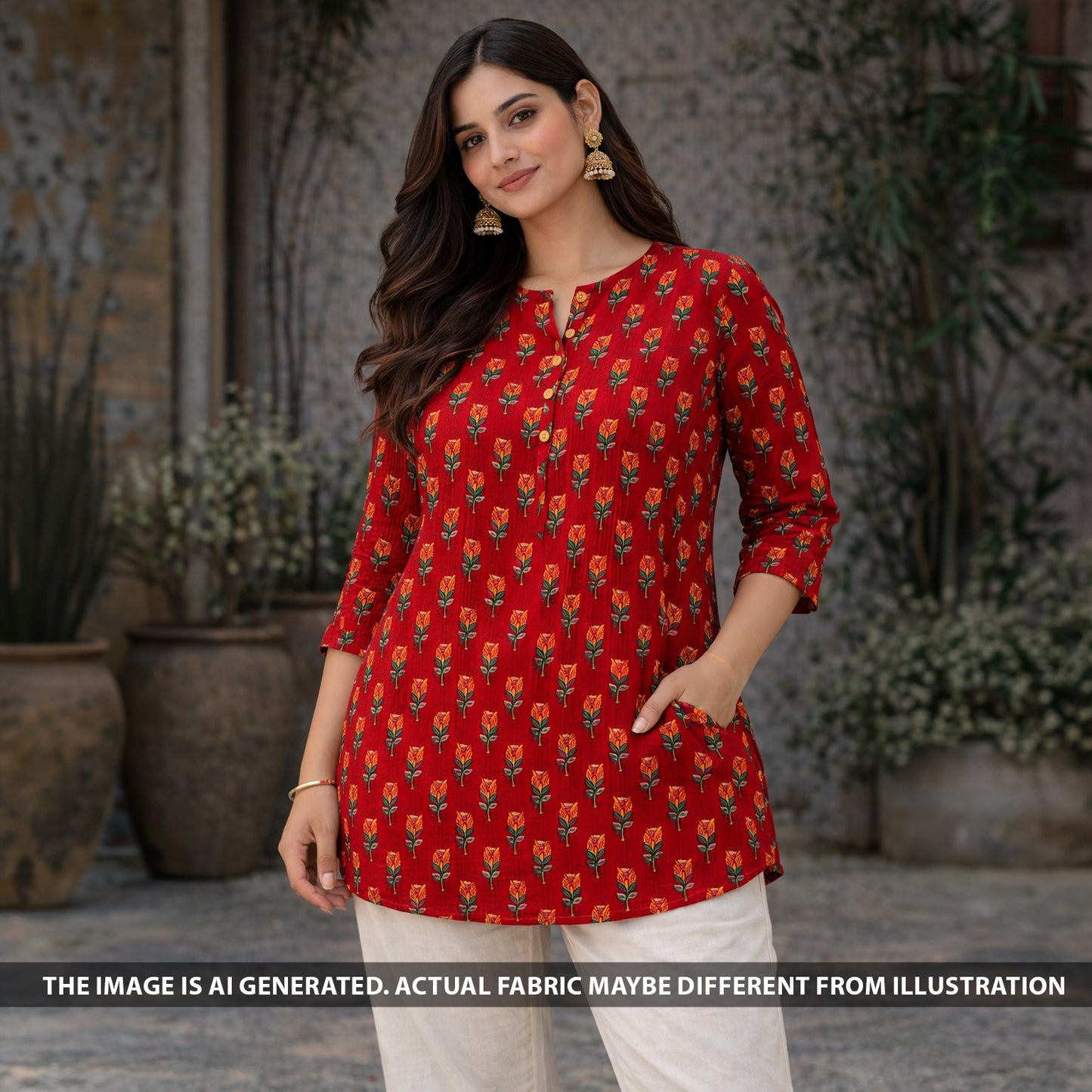 Printed Pintex Cotton Fabric - F6077