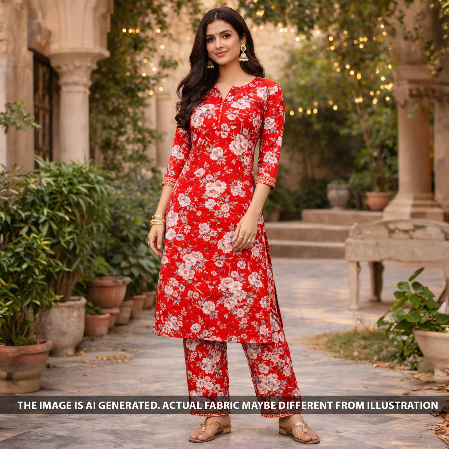 Printed Linen Cotton Fabric - F6087