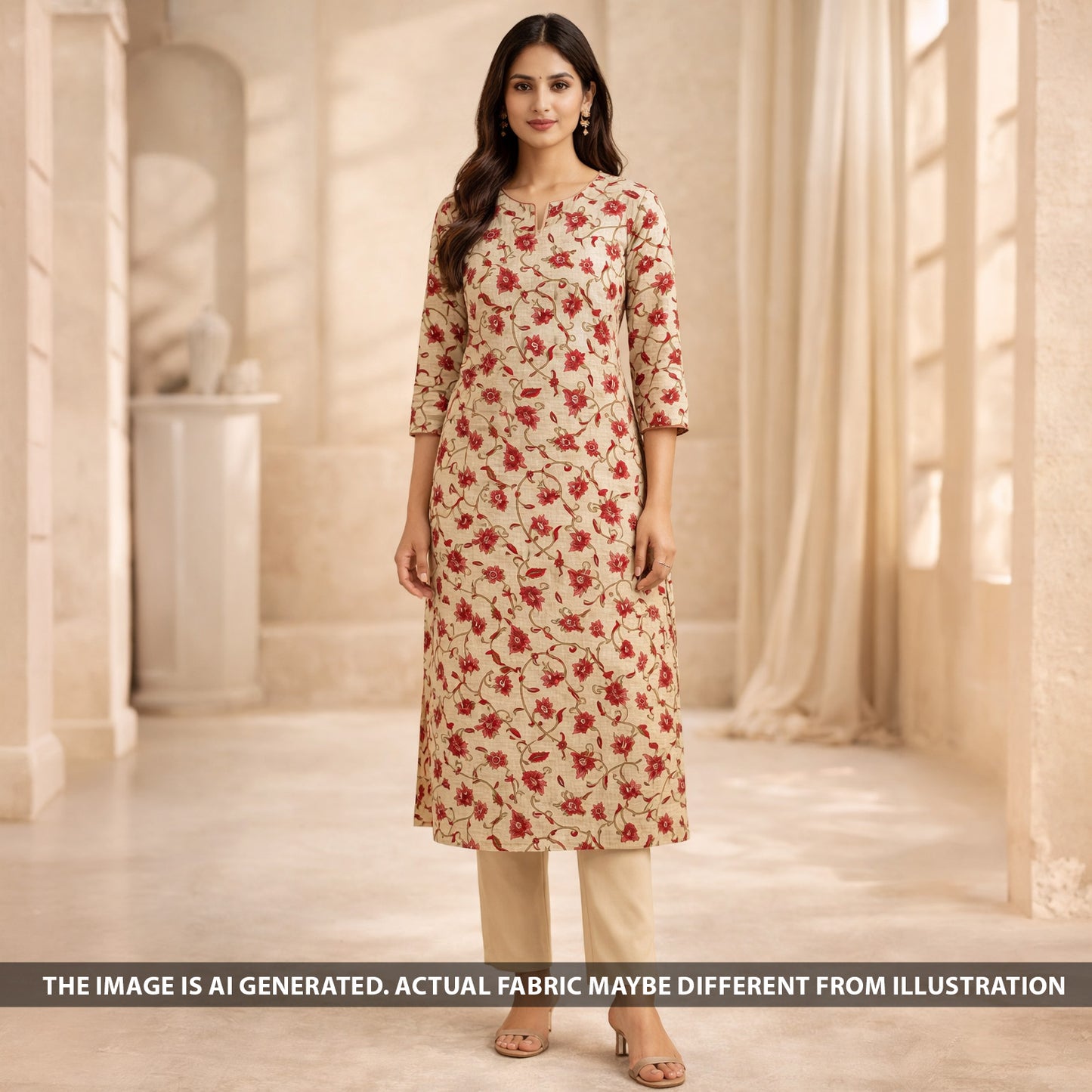 Block Print Handloom Cotton Fabric - F6131