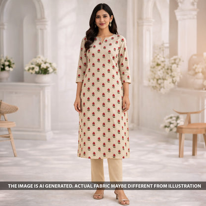 Block Print Handloom Cotton Fabric - F6132