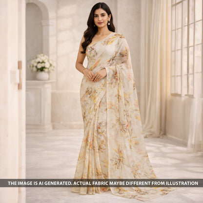 Digital Print Organza Fabric - F6133