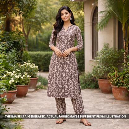 Dabu Print Modal Cotton Fabric - F6135