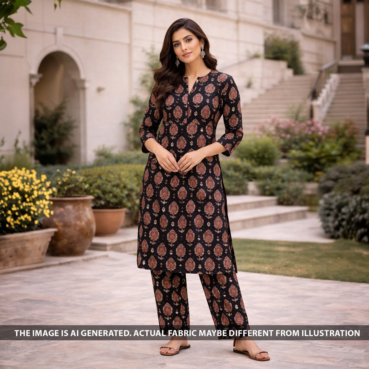 Dabu Print Modal Cotton Fabric - F6147