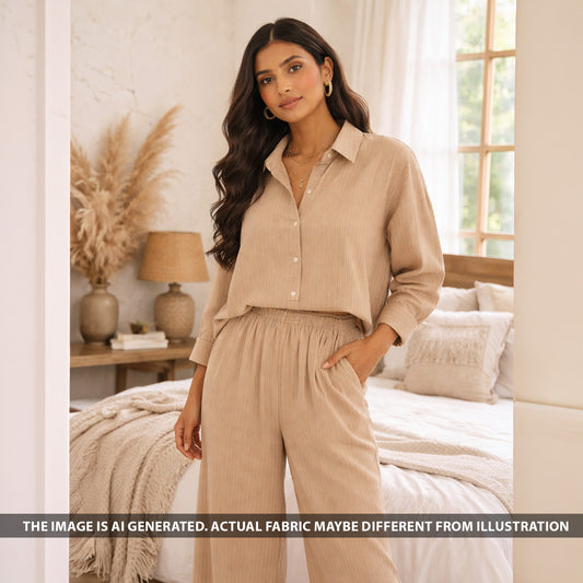 Stripes Linen Slub Fabric - F6152