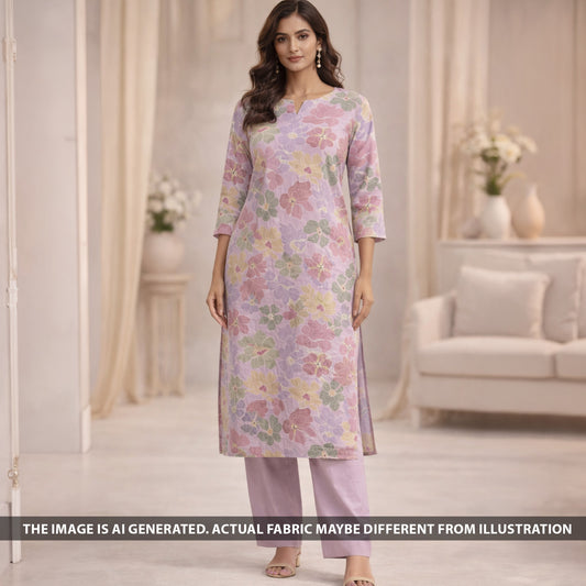 Digital Print Mul Cotton Fabric - F6185