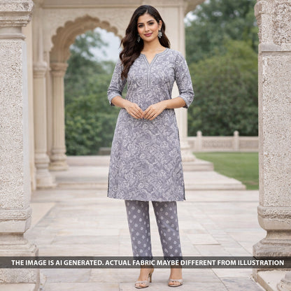 Digital Print Mul Cotton Fabric - F6186