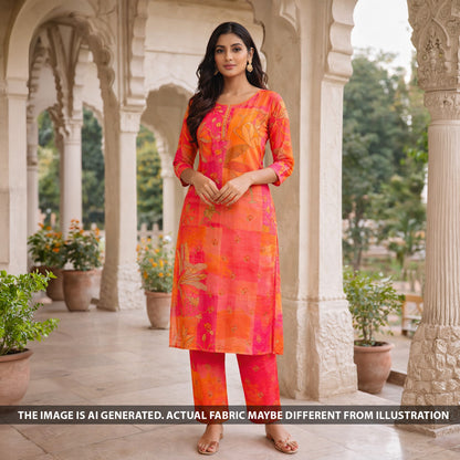 Digital Print Muslin Cotton Fabric - F6190