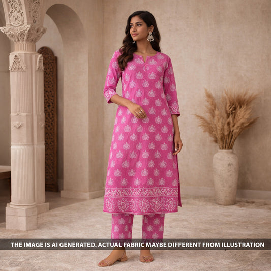 Chikankari Cotton Fabric - F6022