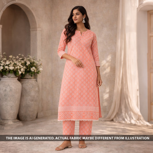 Chikankari Cotton Fabric - F6023