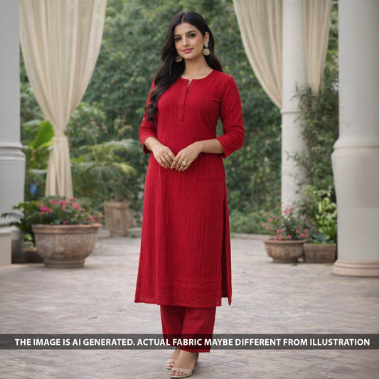 Chikankari Cotton Fabric - F6025