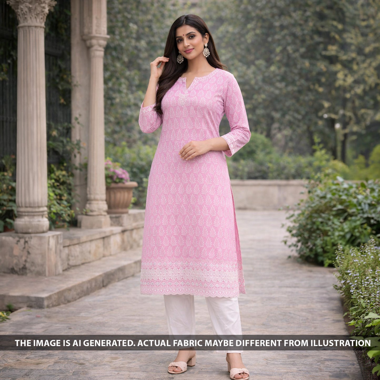 Chikankari Cotton Fabric - F6034