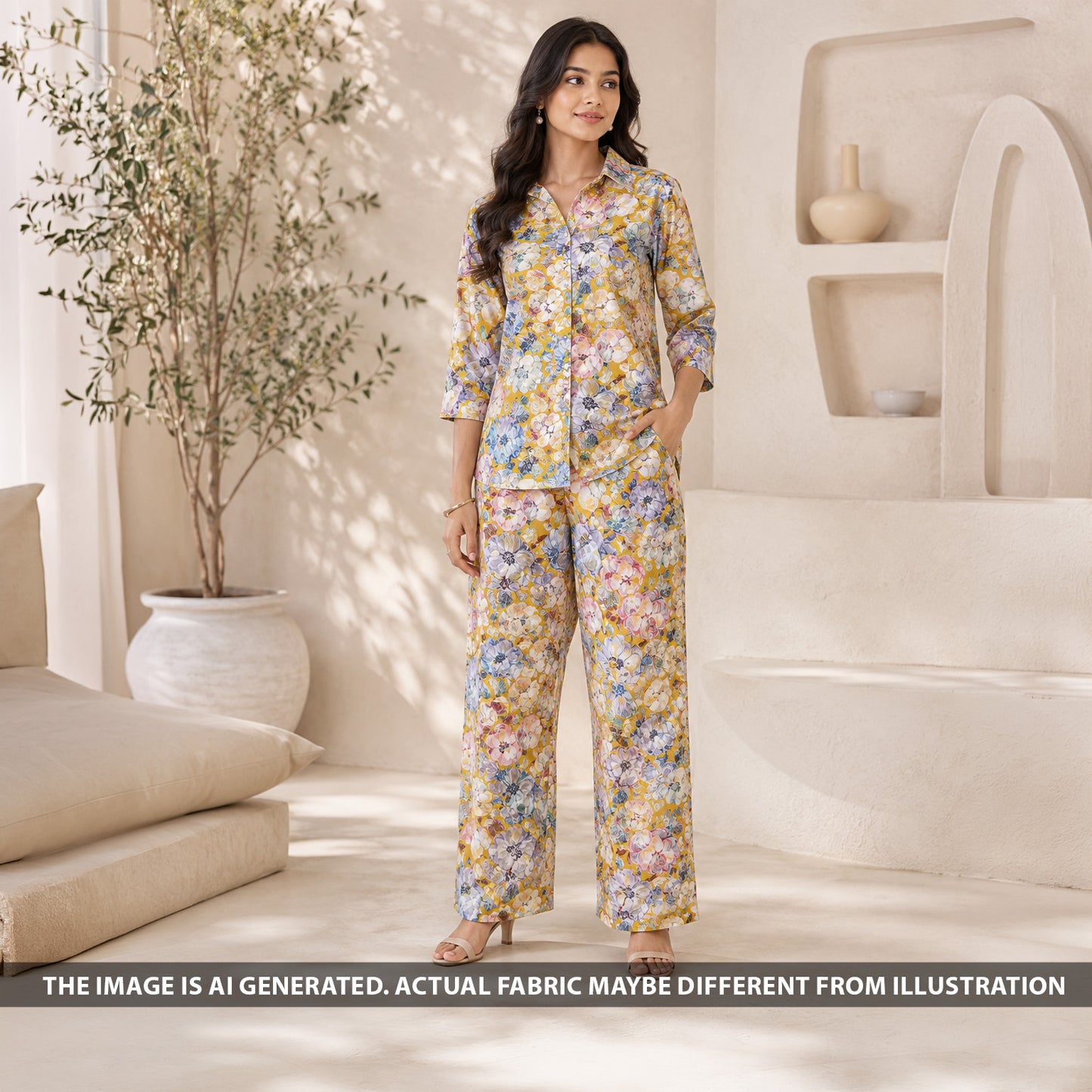 Digital Print Glace Cotton Fabric - F6487