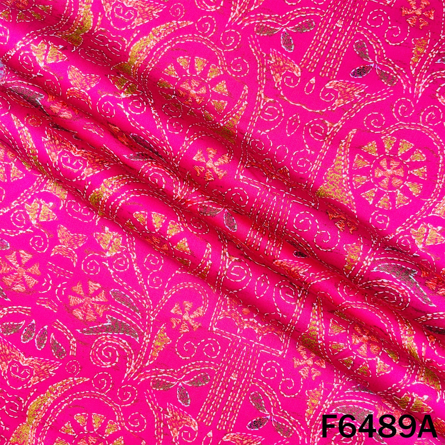 Digital Print Glace Cotton Fabric - F6489