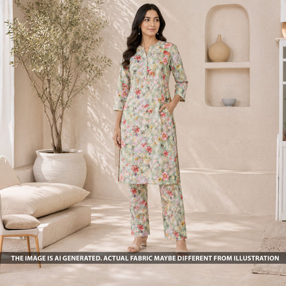 Digital Print Glace Cotton Fabric - F6490