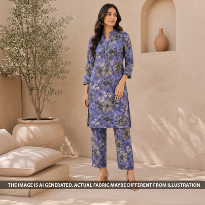 Digital Print Glaze Cotton Fabric - F6503