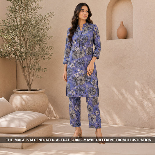 Digital Print Glaze Cotton Fabric - F6503