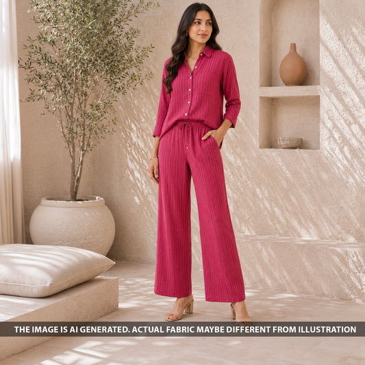 Stripes Linen Slub Fabric - F6500