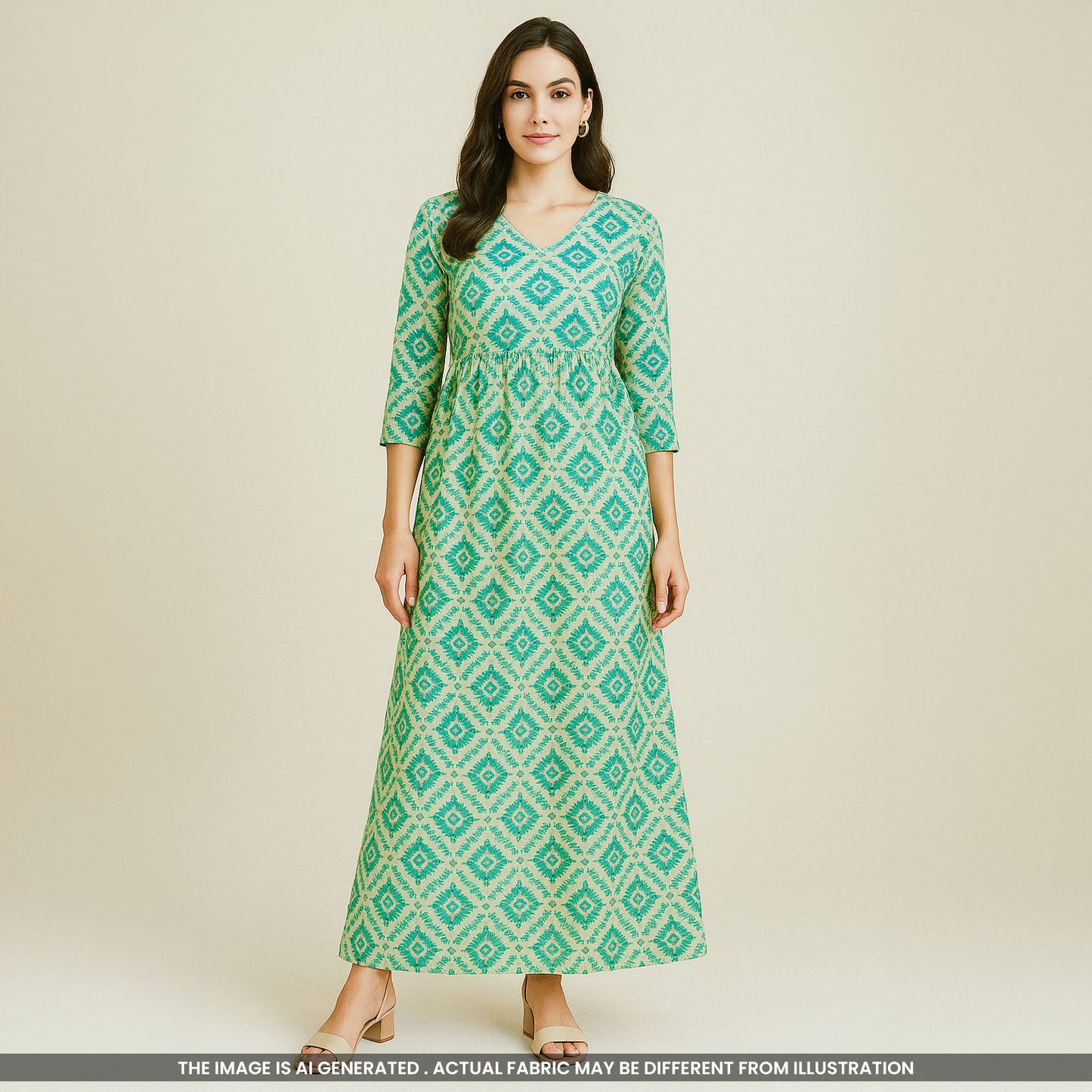 Patola Print Muslin Cotton Fabric- F3782