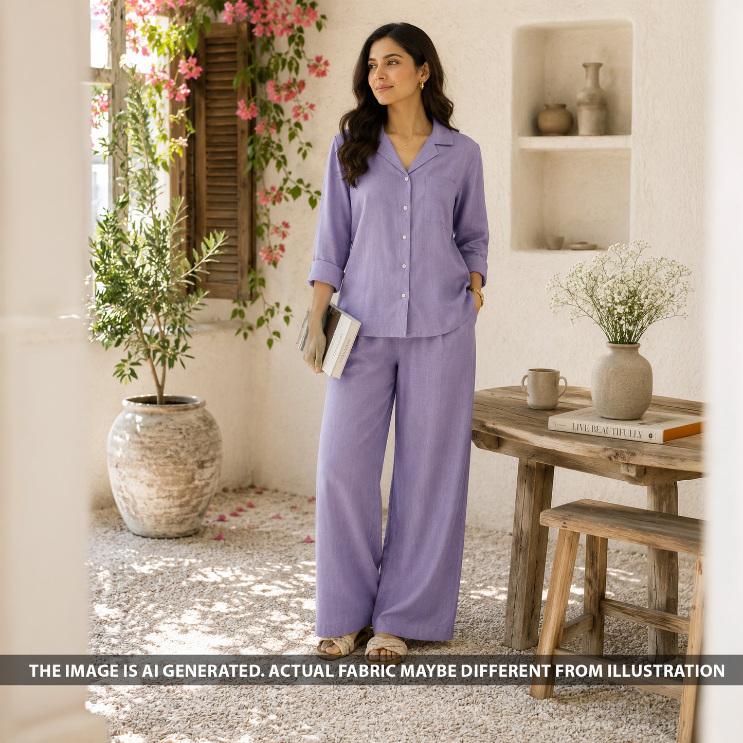 Pure Linen Fabric - F6540