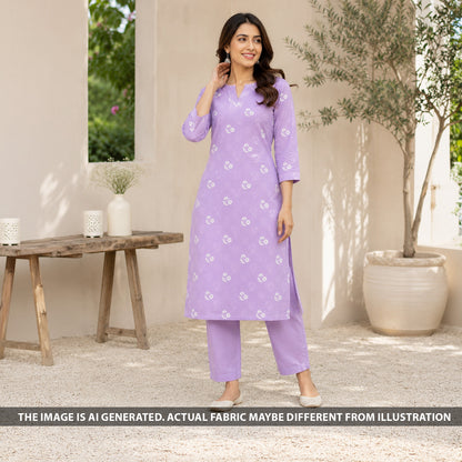 Thread Sequins Embroidered Mul Chanderi Fabric - F6621