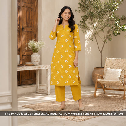 Thread Sequins Embroidered Mul Chanderi Fabric - F6622