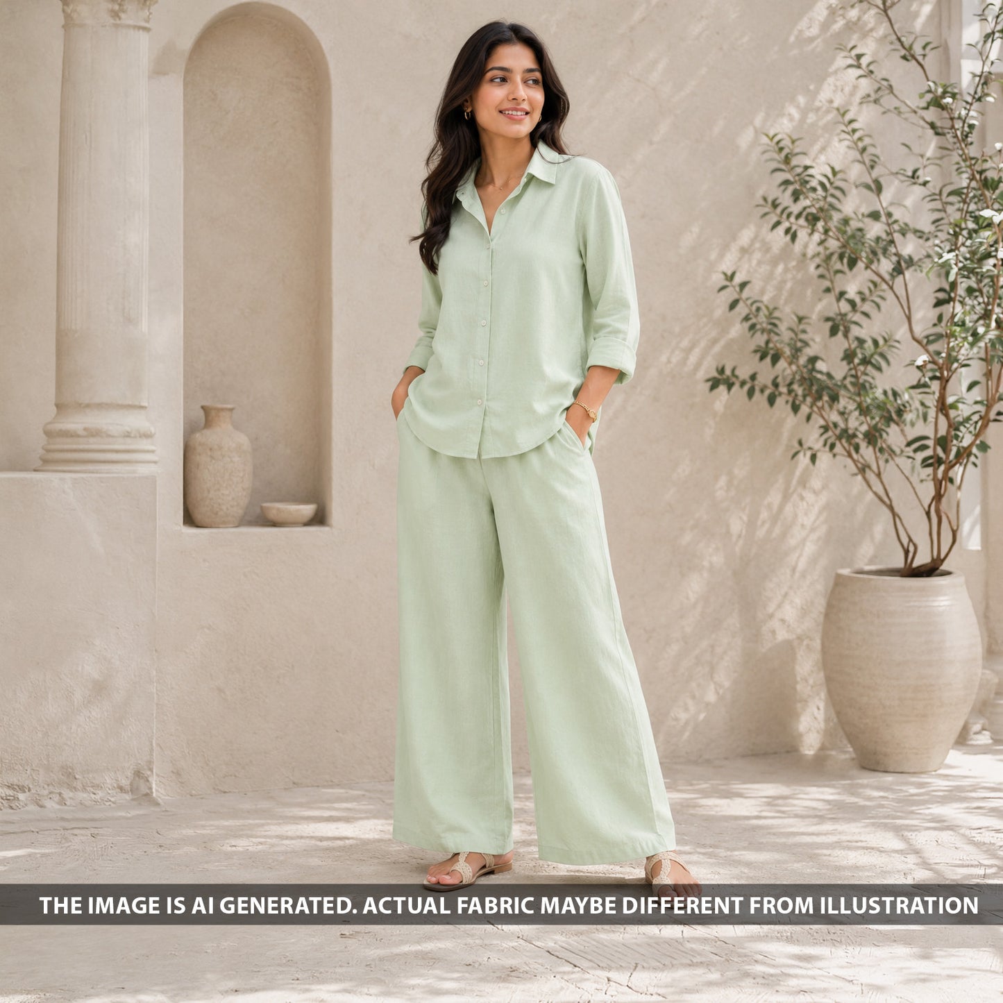 Linen Cotton Fabric - F6626