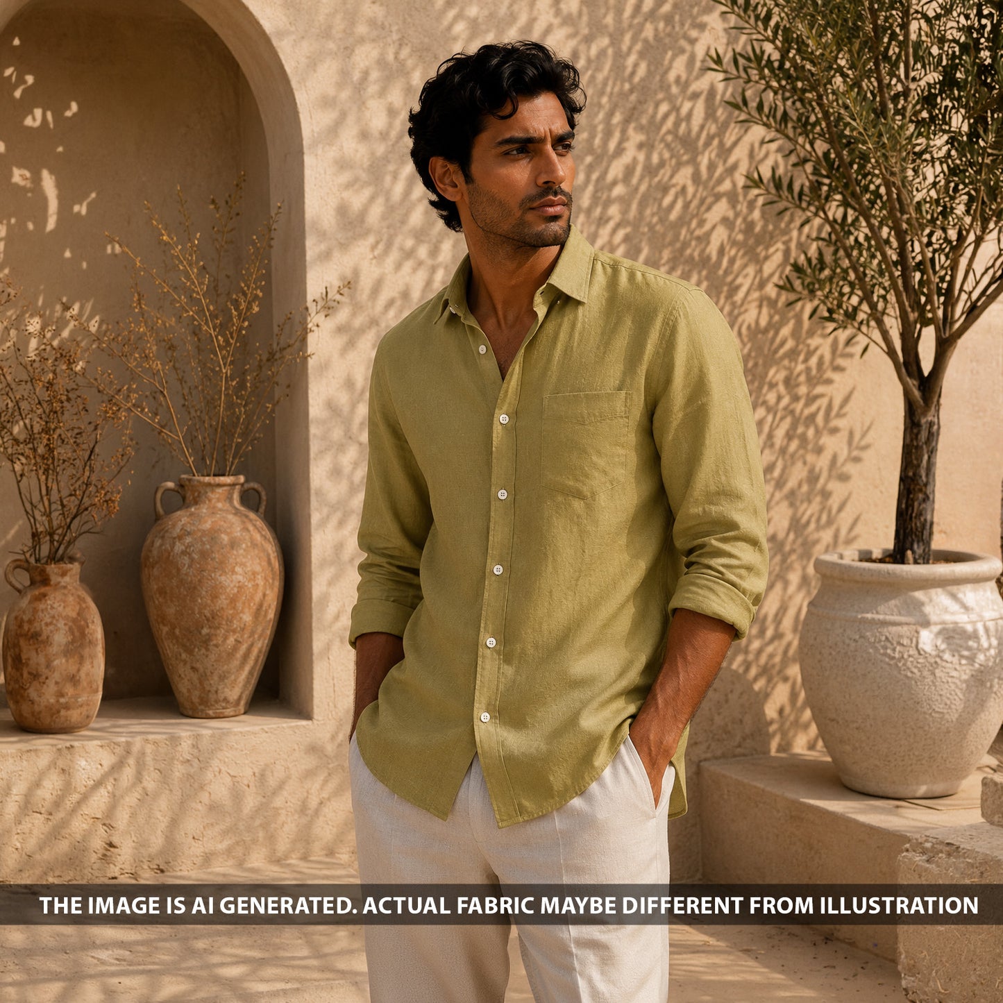 Linen Cotton Fabric - F6629