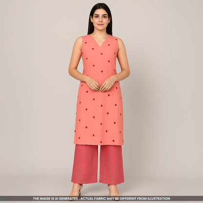 Thread Buti Handloom Cotton Fabric- F3878