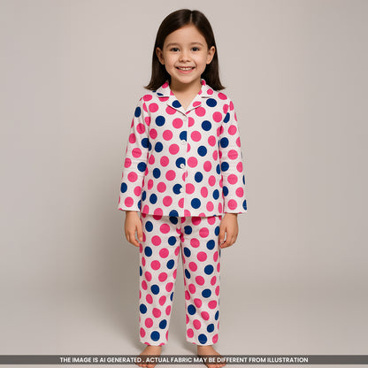 Polka Dot Print Cotton Fabric- F3893