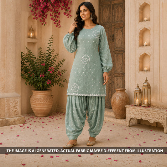 Bandhani Print Modal Satin Fabric - F6644