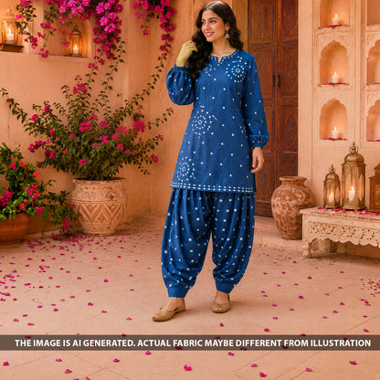 Bandhani Print Modal Satin Fabric - F6649