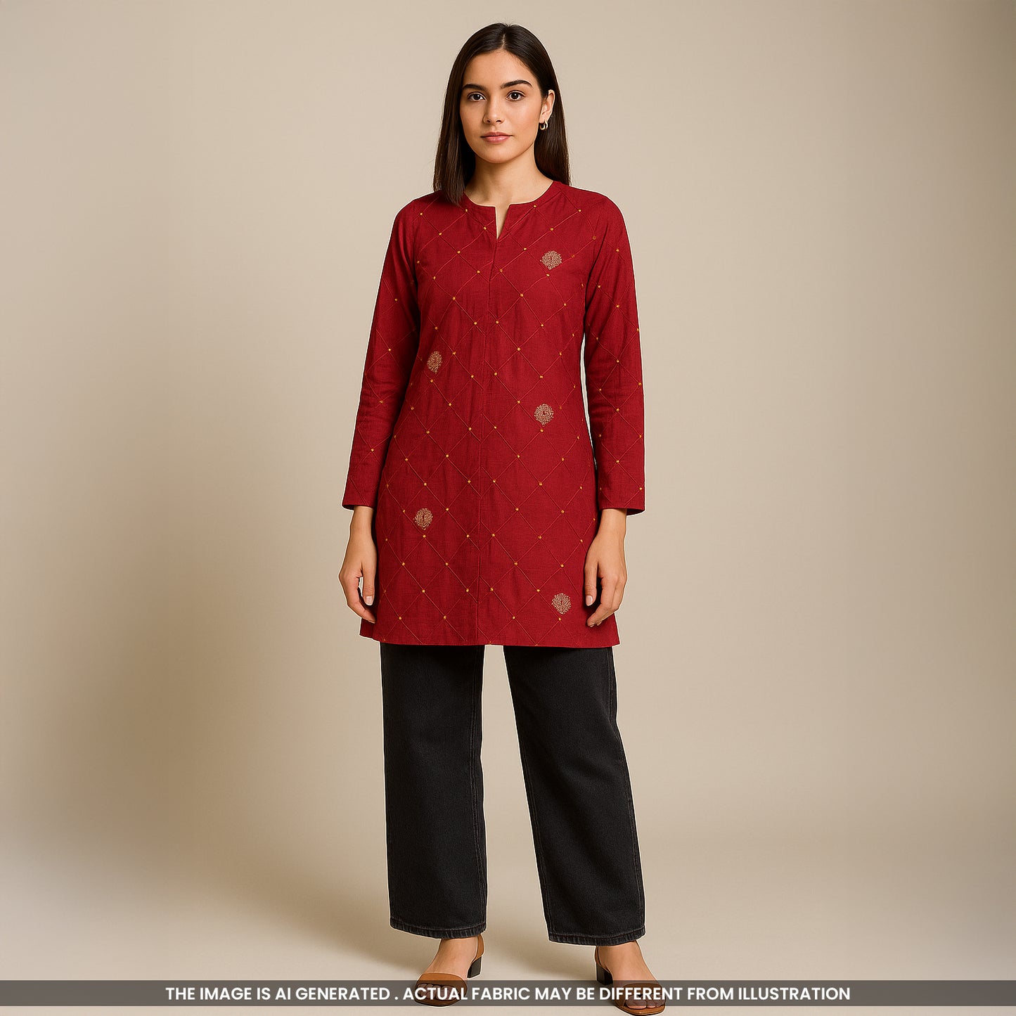 Pure bandhani silk Fabric- F3934