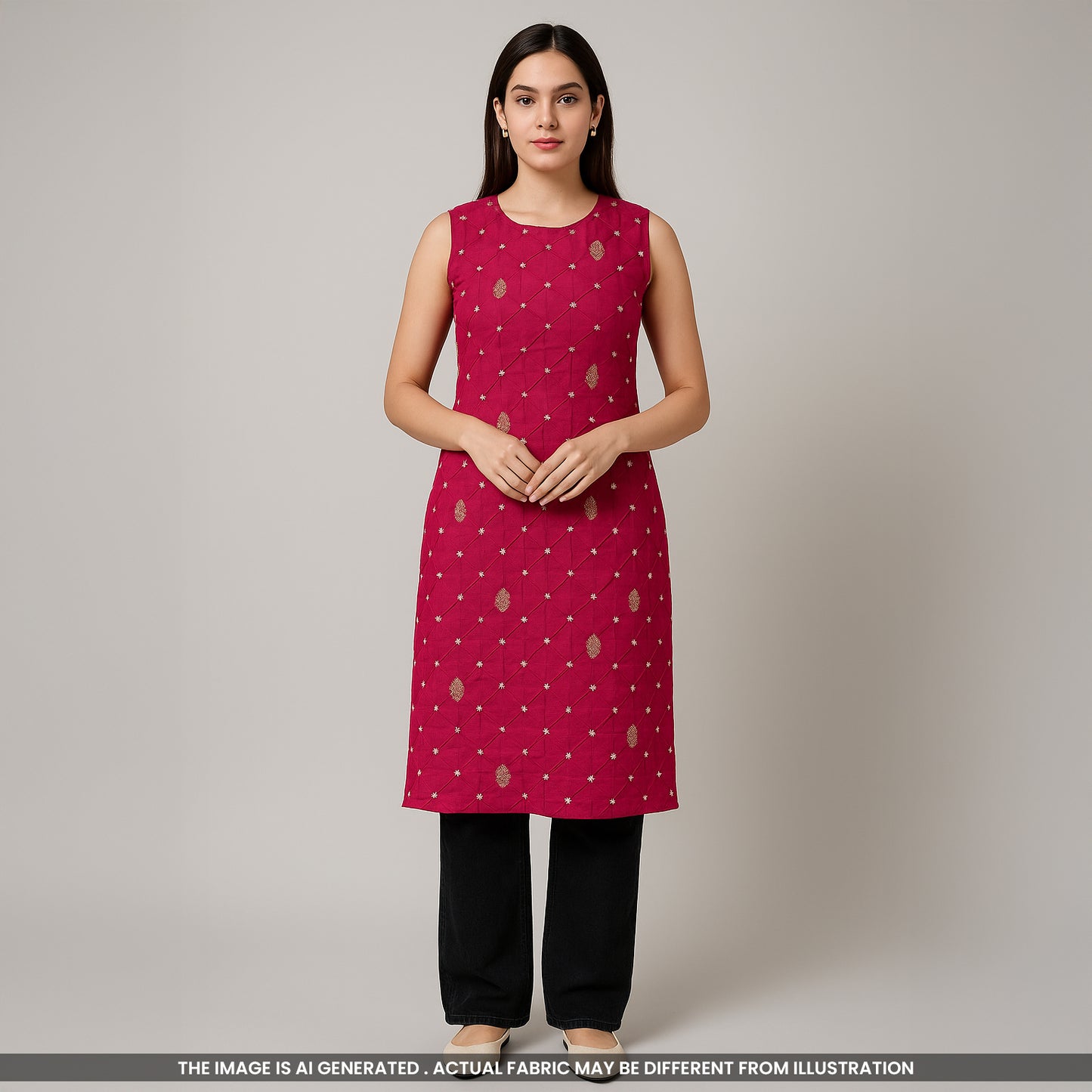 Pure bandhani silk Fabric- F3935