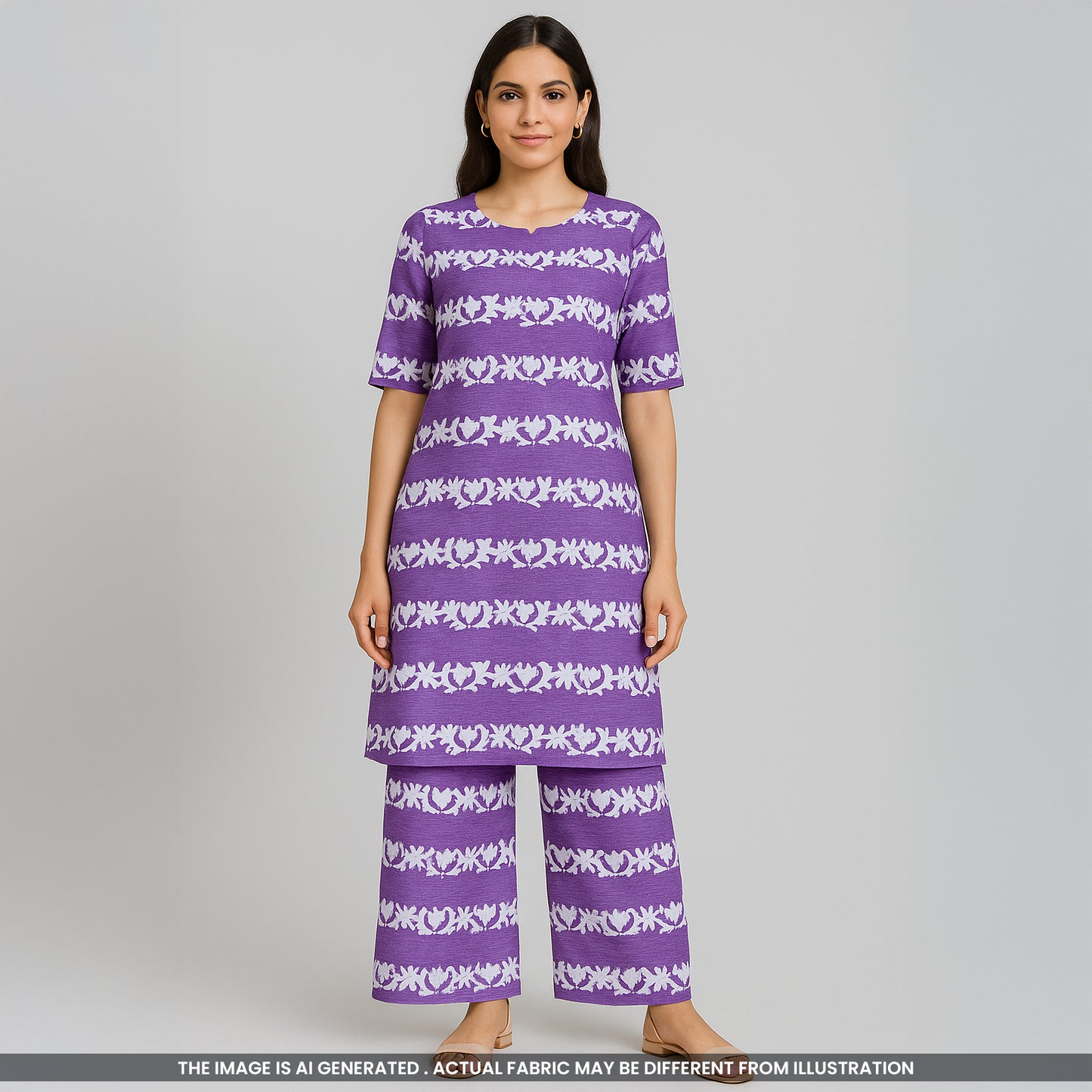 Thread Sequins Embroidered Mul Chanderi Fabric- F3913