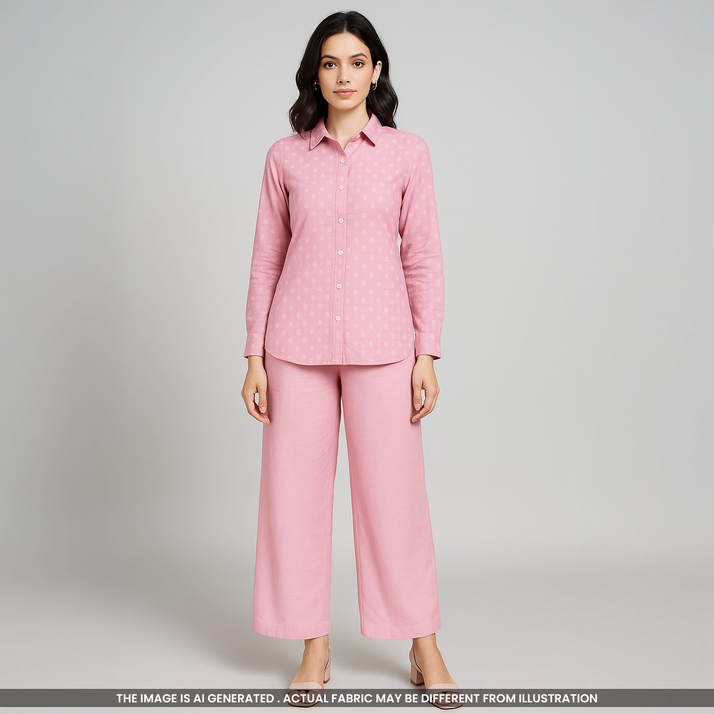 Self Dot Mul Cotton Fabric- F3962