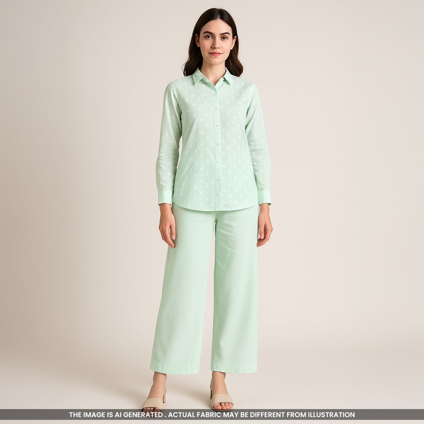 Self Dot Mul Cotton Fabric- F3963