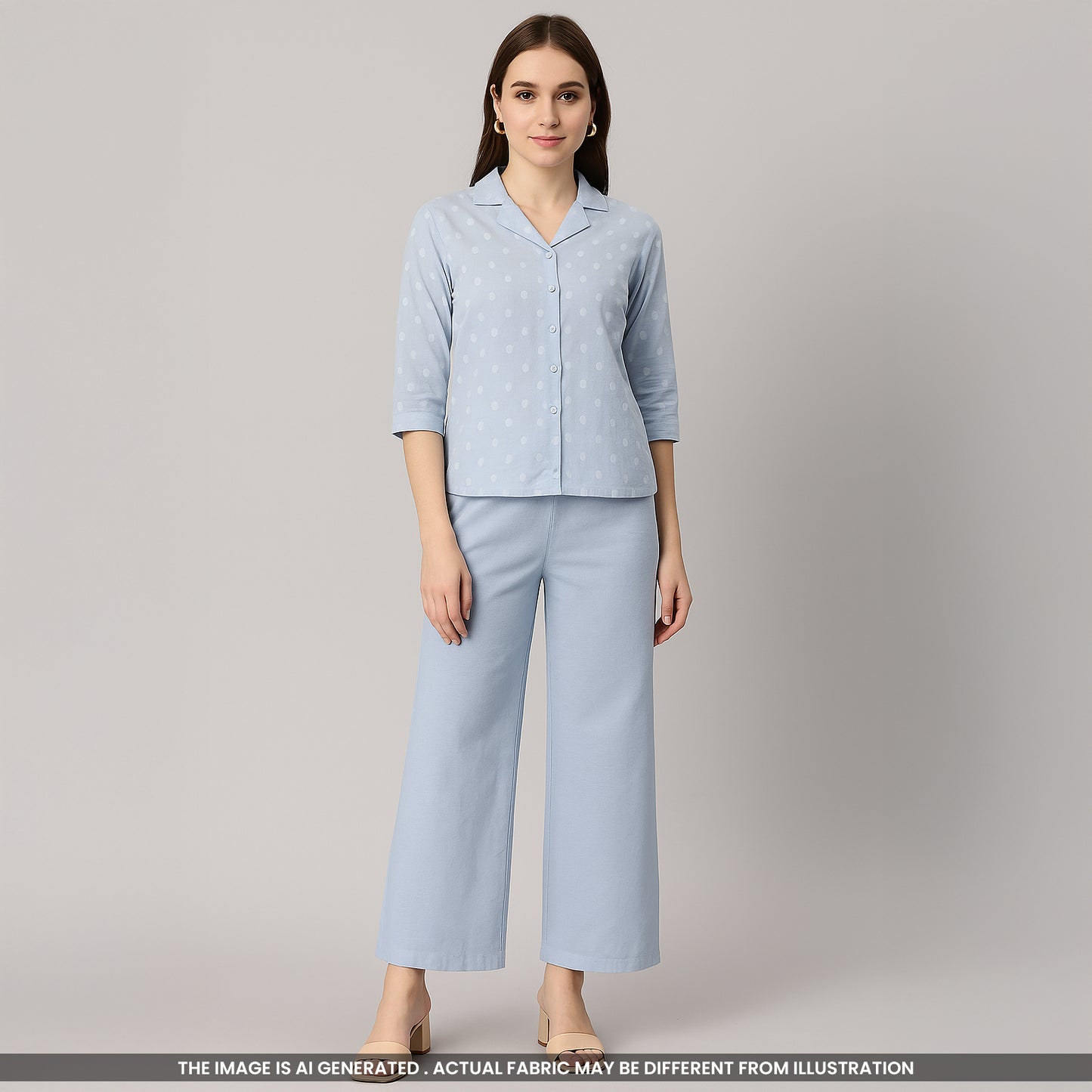 Self Dot Mul Cotton Fabric- F3965