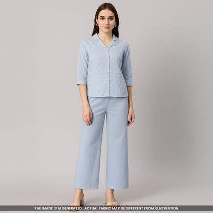 Self Dot Mul Cotton Fabric- F3965