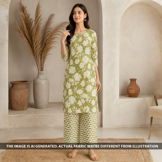 Digital Print Mul Cotton Fabric - F6449
