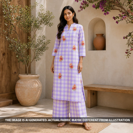 Printed Linen Cotton Fabric - F6453