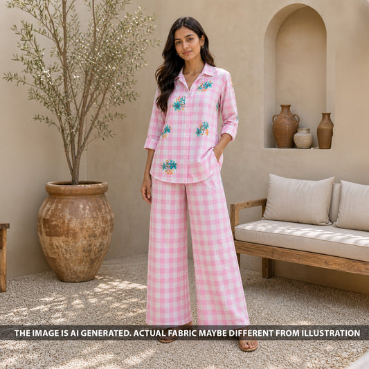 Printed Linen Cotton Fabric - F6454