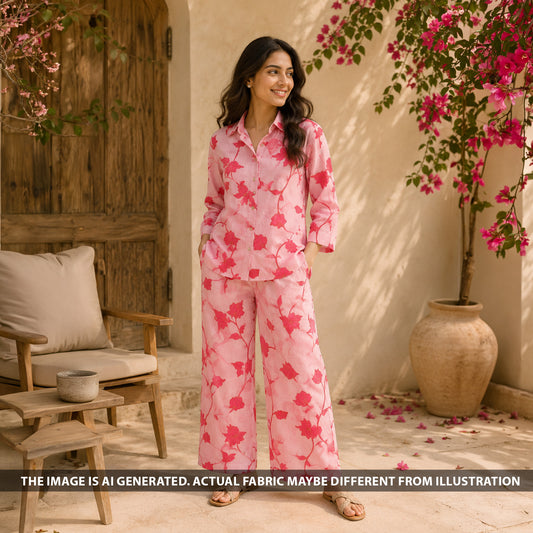 Thread Embroidered Pure Mul Chanderi Fabric - F6461