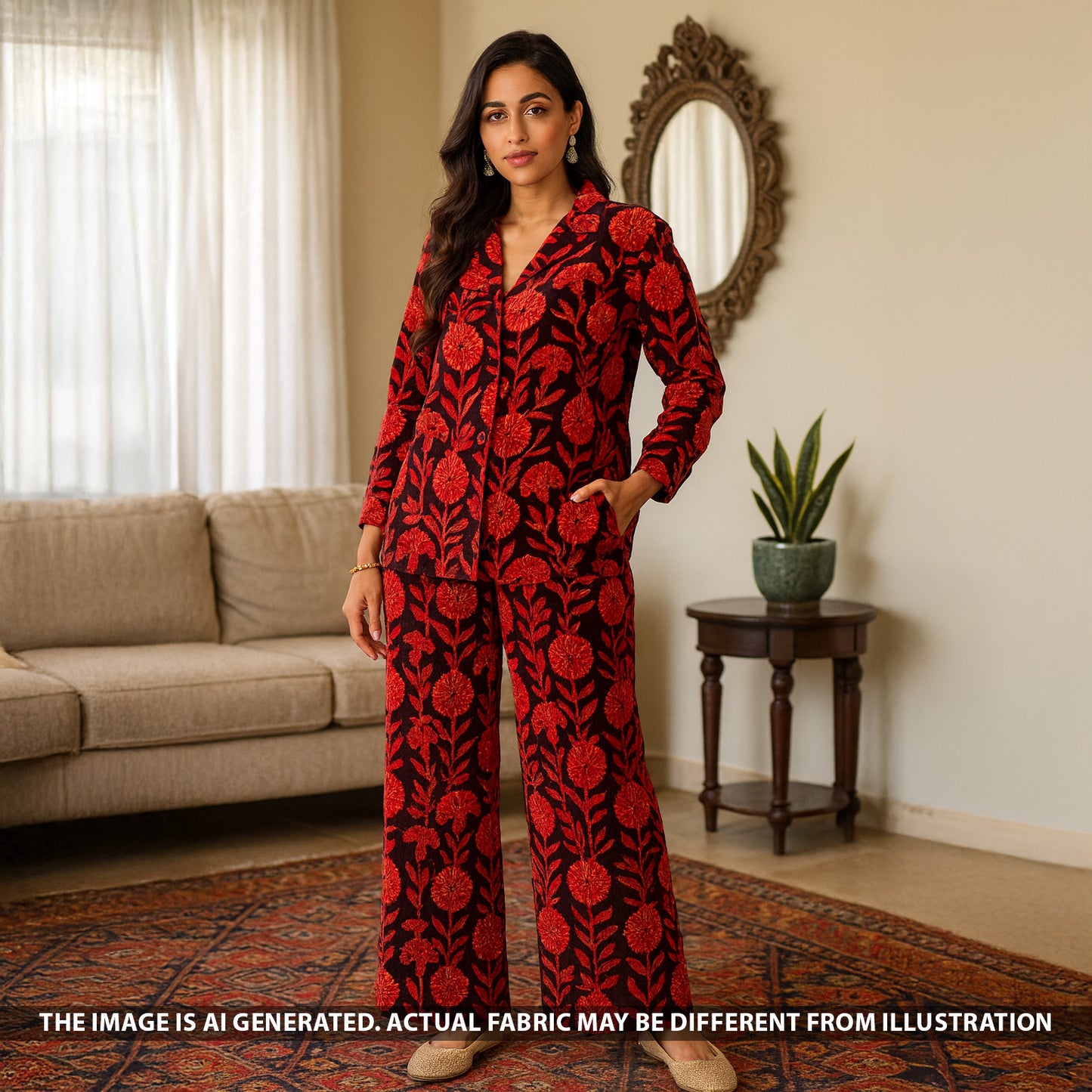 Digital Print micro Velvet Fabric - F5279