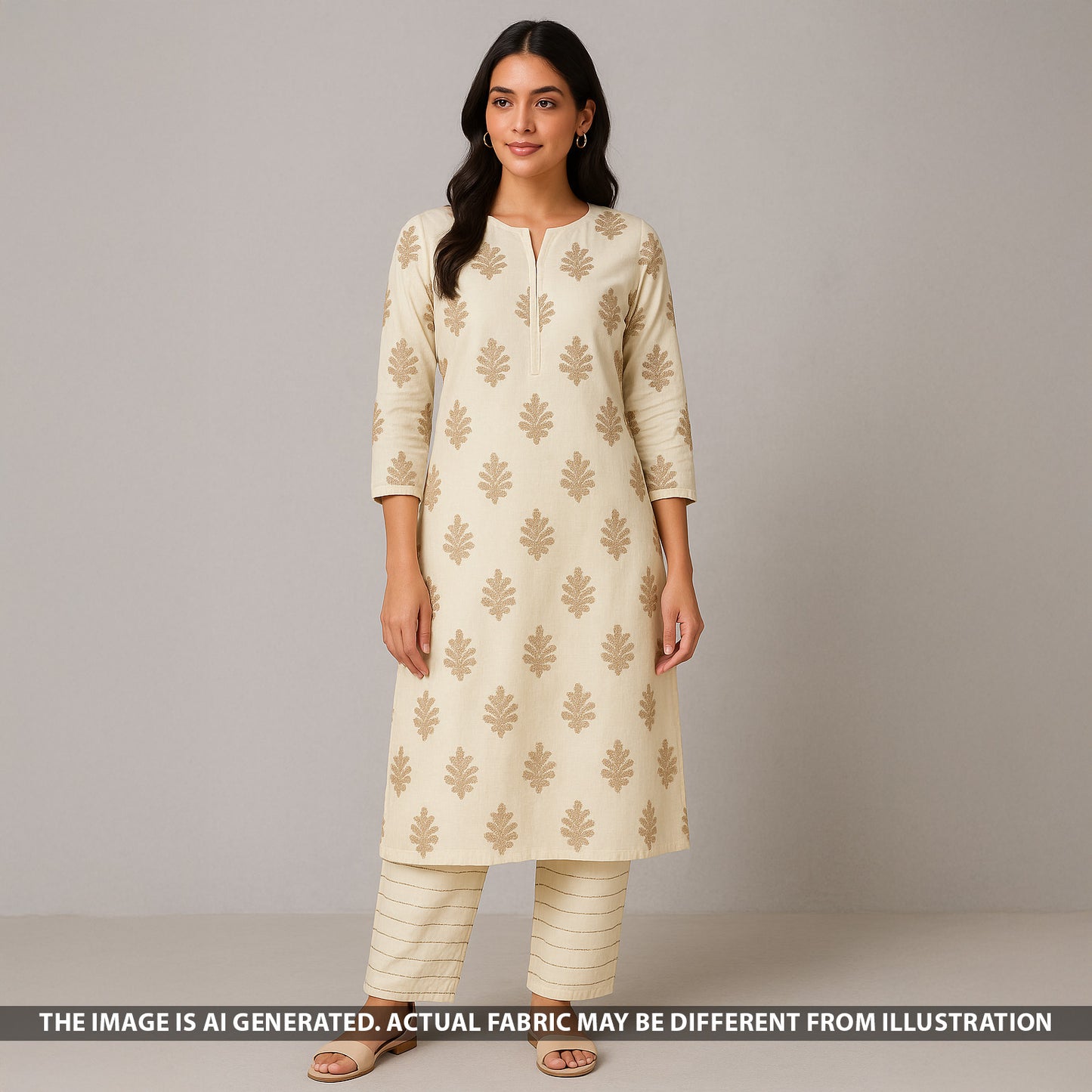 Zari Sequins Embroidered Chinnon Chiffon Fabric - F5301