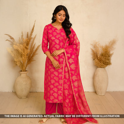 Zari Work Shimmer Tissue Fabric - F5100