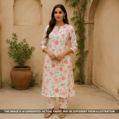 Thread Embroidered Chanderi Silk Fabric - F5101