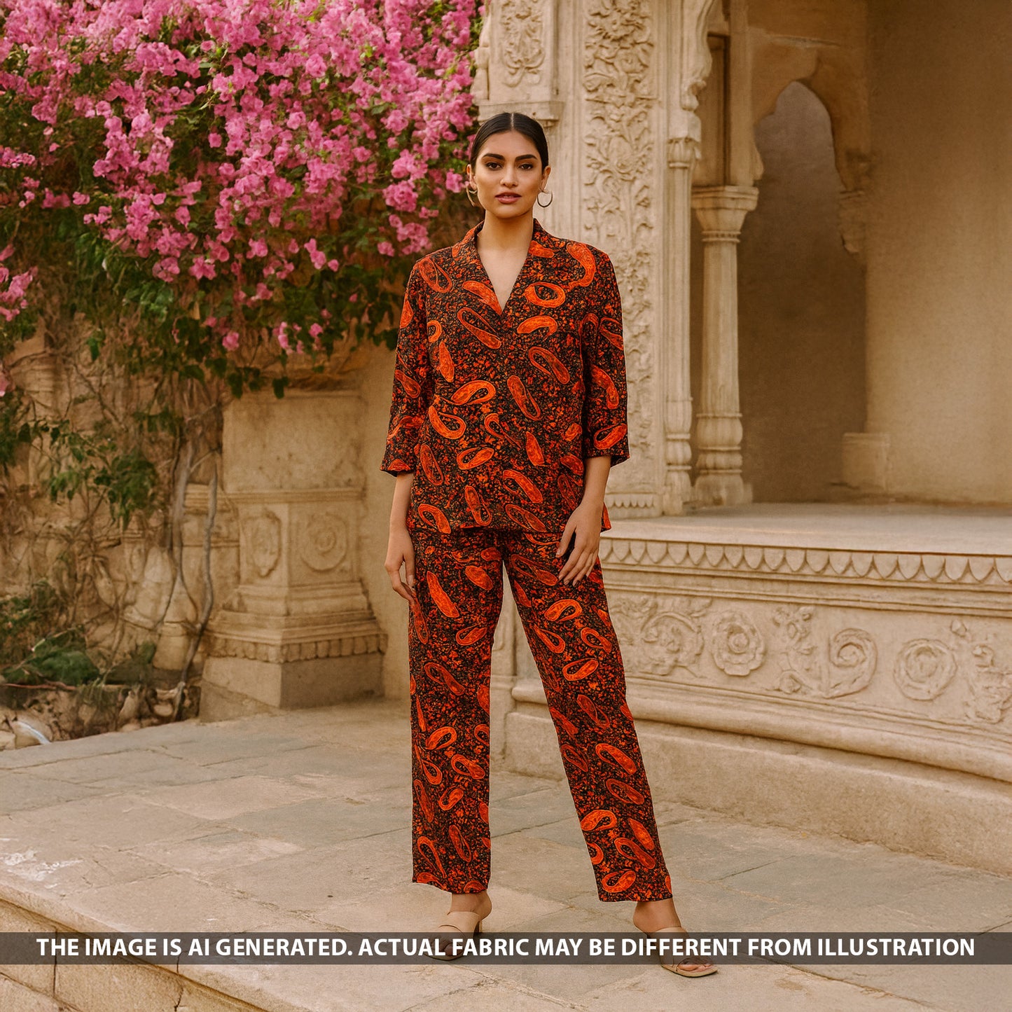 Digital Print Crepe Fabric - F5106