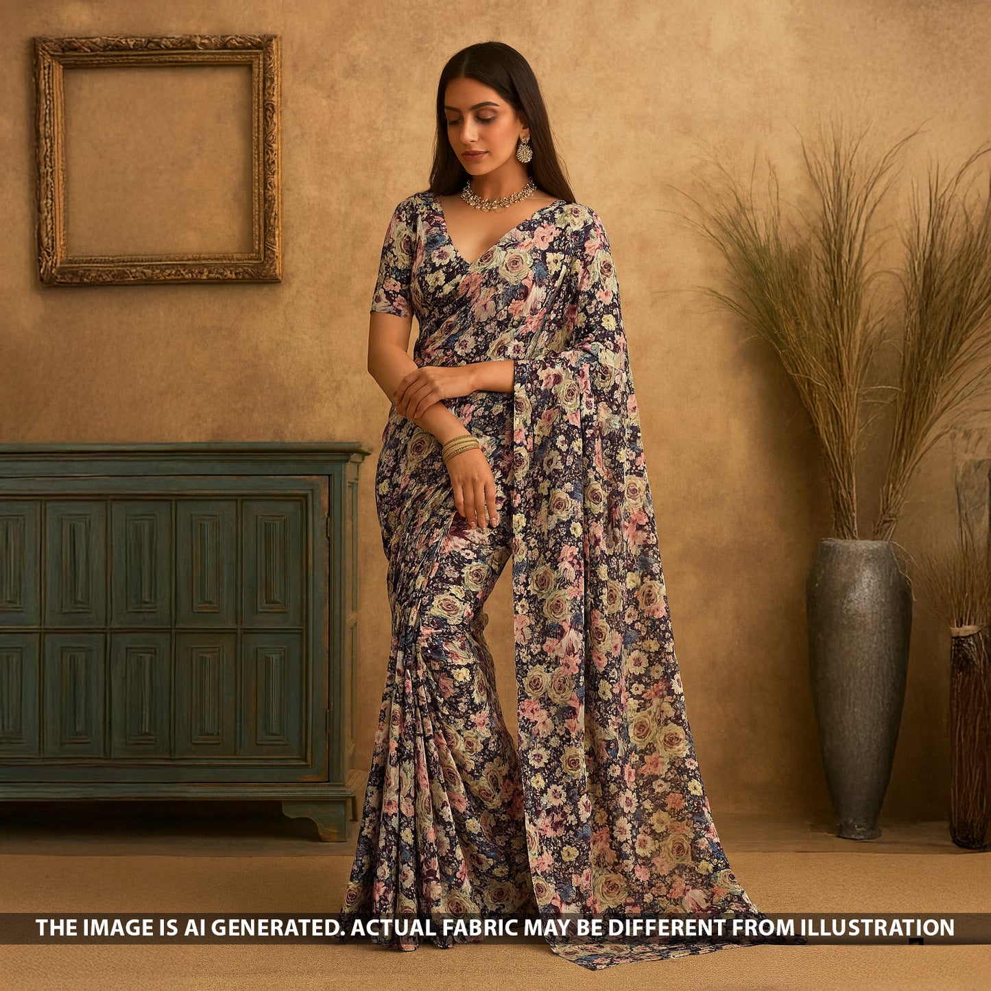 Digital Print Crepe Fabric - F5107